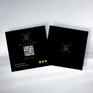 Moderne, einfache Social Media ql Code Business Ca Quadratische Visitenkarte