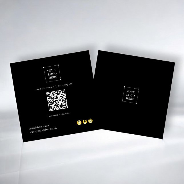 Moderne, einfache Social Media ql Code Business Ca Quadratische Visitenkarte (social media business card , with qr code fully ediatbale )