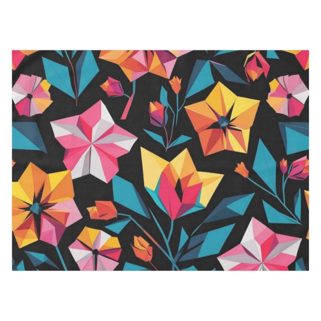 moderne einfache Stern geometrisches farbenfrohes  Tischdecke (Vorderseite (Horizontal))