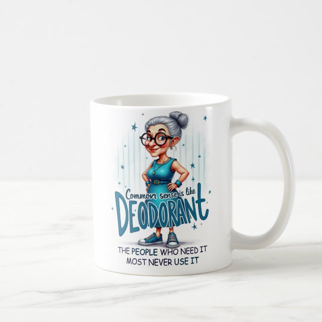 Moderne einfache süße stilvolle Großmutter Kaffeetasse (Rechts)