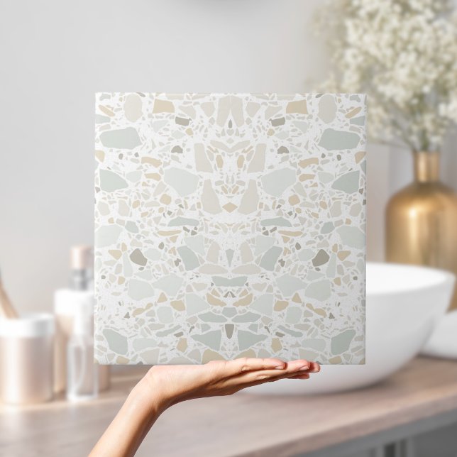 Moderne, einfache Terrazzo Fliese (Modern Simple Terrazzo White Tile
)