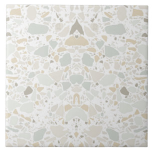 Moderne einfache Terrazzo-Weißfliese Fliese