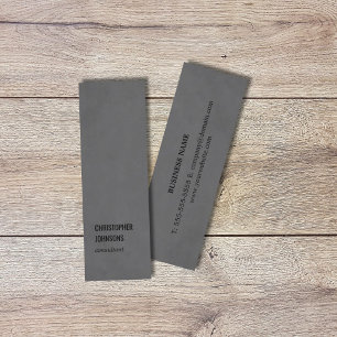 Moderne einfache Textur Grau Schwarzer Berater Mini Visitenkarte
