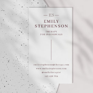 Moderne einfache Therapeutin Business Card Visitenkarte