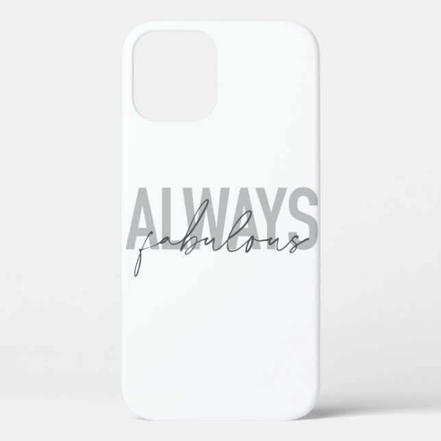 Moderne, einfache, trendige Typografie immer Fabul Case-Mate iPhone Hülle (Rückseite)