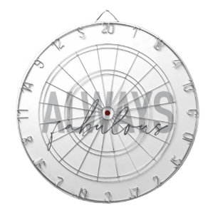 Moderne, einfache, trendige Typografie immer Fabul Dartscheibe