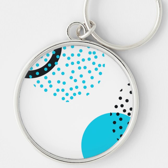 Moderne, einfache, trendige, urbane Kreisgrafik Schlüsselanhänger (Vorne)