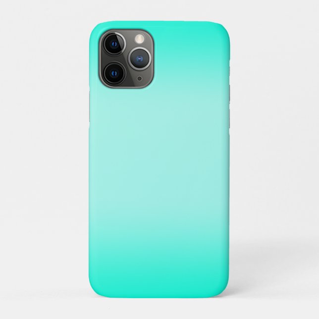 Moderne, einfache, türkisfarbene Farbe Case-Mate iPhone Hülle (Rückseite)