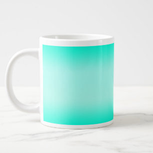 Moderne, einfache, türkisfarbene Farbe Jumbo-Tasse