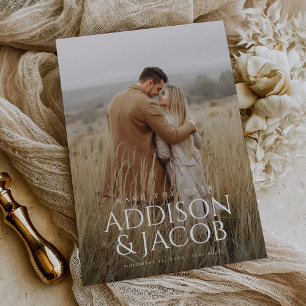 Moderne einfache Typennamen Foto Save The Date