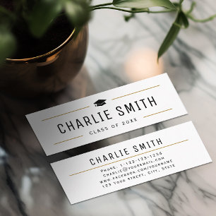 Moderne einfache Typografie Abschluss Name Karte 