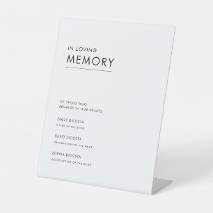 Moderne, einfache Typografie bei der Hochzeit der Sockelschild