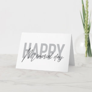 Moderne, einfache Typografie des Happy Memorial Da Karte