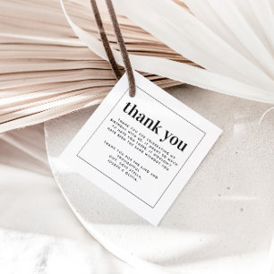 Moderne einfache Typografie Geburtstag vielen Dank Geschenkanhänger