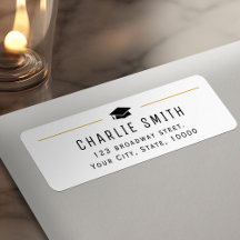 Moderne einfache Typografie Graduate Rücksendeadre