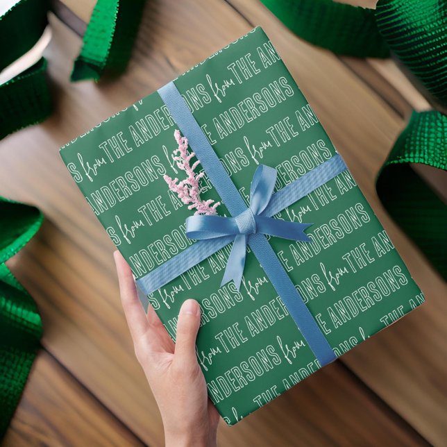 Moderne, einfache Typografie-Muster - kundenspezif Geschenkpapier (Von Creator hochgeladen)