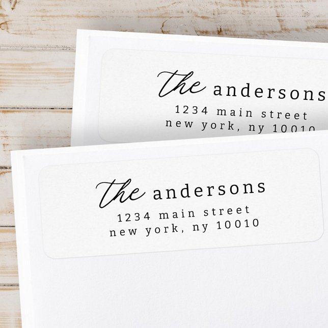 Moderne einfache Typografie-Rücksendeadresse (Von Creator hochgeladen)