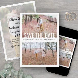 Moderne einfache Typografie Überlagerung 3 Foto Ho Save The Date