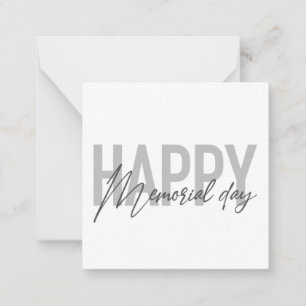 Moderne, einfache Typografie zum Happy Memorial Da Mitteilungskarte