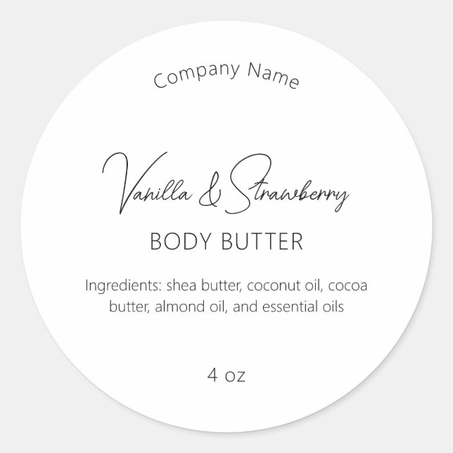 Moderne, einfache und elegante Beauty-Industrie Runder Aufkleber (Vorderseite)