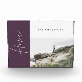 moderne, einfache und lila Zuhause-Foto Fotoblock