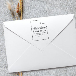 Moderne einfache und schicke UTAH Staat Rücksendea Gummistempel