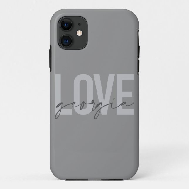 Moderne, einfache, urbane, coole Design-Liebe Geor Case-Mate iPhone Hülle (Rückseite)