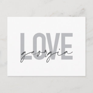 Moderne, einfache, urbane, coole Design-Liebe Geor Postkarte