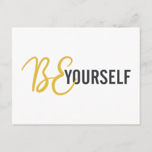 Moderne, einfache, urbane Grafik von Be Yourself Postkarte