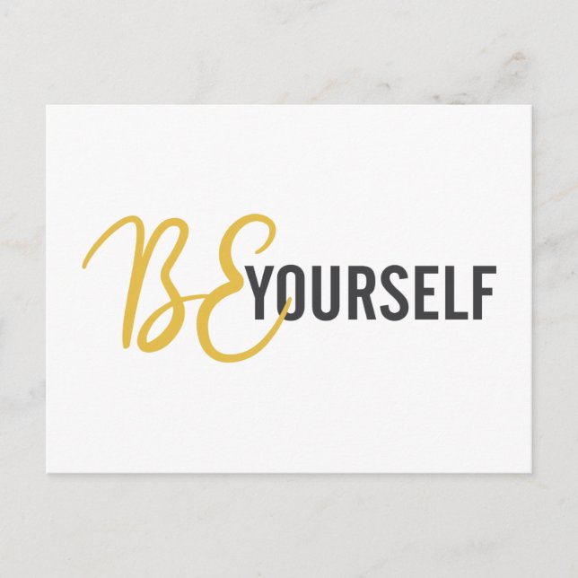 Moderne, einfache, urbane Grafik von Be Yourself Postkarte (Vorderseite)