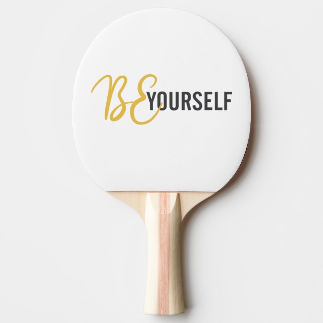 Moderne, einfache, urbane Grafik von Be Yourself Tischtennis Schläger (Vorderseite)