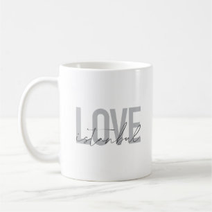 Moderne, einfache, urbane, trendige Design-Liebe I Kaffeetasse