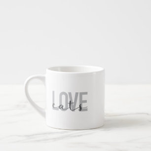 Moderne, einfache, urbane, trendige Design-Liebe K Espressotasse