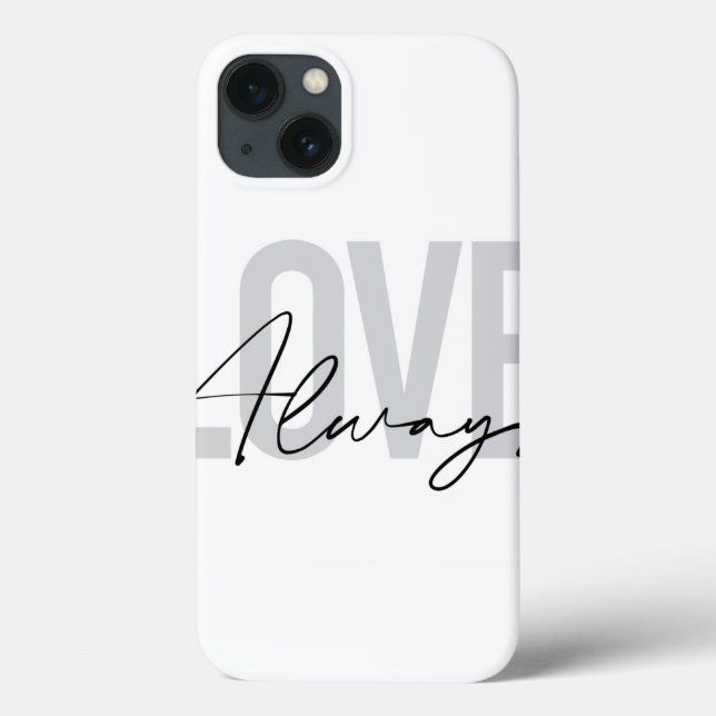 Moderne, einfache urbane Typografie "Liebe immer" Case-Mate iPhone Hülle (Rückseite)