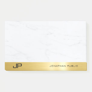Moderne einfache Vorlage elegant Gold und Marmor Post-it Klebezettel