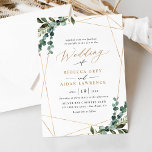 Moderne, einfache Wasserfarbenwelt Goldene Hochzei Einladung<br><div class="desc">Diese elegante Rustic Greenery Gold-Kollektion besticht durch gemischte Aquarellpflanzen,  moderne Kalligraphie-Skripte gepaart mit einem klassischen Serif-Schriftart in Schwarz und ein individuelles Monogramm auf der Rückseite. Matching-Elemente verfügbar.</div>