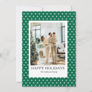 Moderne einfache Weihnachtsfotokarte für die Famil Feiertagskarte