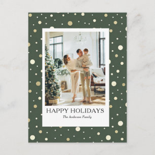 Moderne einfache Weihnachtsfotokarte für die glück Feiertagspostkarte