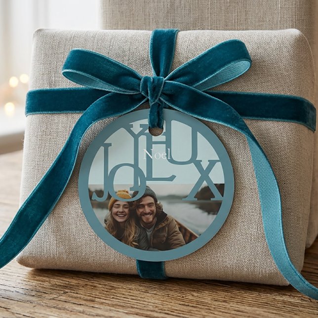 Moderne einfache Weihnachtsgeschenk-Foto-Anhänger Geschenkanhänger (Von Creator hochgeladen)