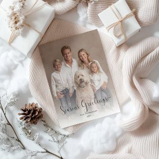 Moderne einfache Weihnachtsgrüße Text Überlagerung Feiertagskarte
