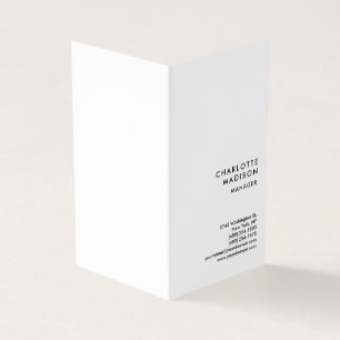 Moderne einfache Weiß Trendsetter Minimalistisch S Visitenkarten