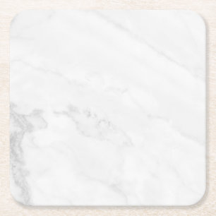 Moderne einfache weiße Marmor-Rustic-Papier-Unters Rechteckiger Pappuntersetzer