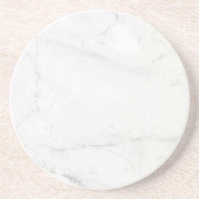 Moderne einfache weiße Marmor-Rustico-Papier-Unter Getränkeuntersetzer (Vorne)