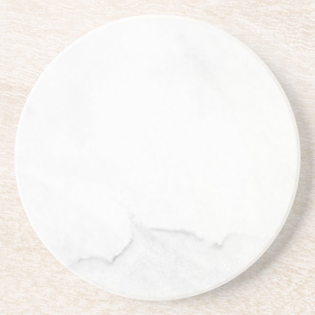 Moderne einfache weiße Marmor-Rustico-Papier-Unter Getränkeuntersetzer (Vorne)