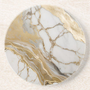 Moderne einfache weiße Marmor-Rustico-Papier-Unter Getränkeuntersetzer