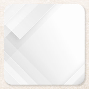 Moderne einfache weiße Marmor-Rustico-Papier-Unter Rechteckiger Pappuntersetzer