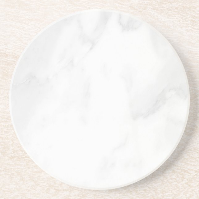 Moderne einfache weiße Marmor-Rustico-Papierservie Getränkeuntersetzer (Vorne)