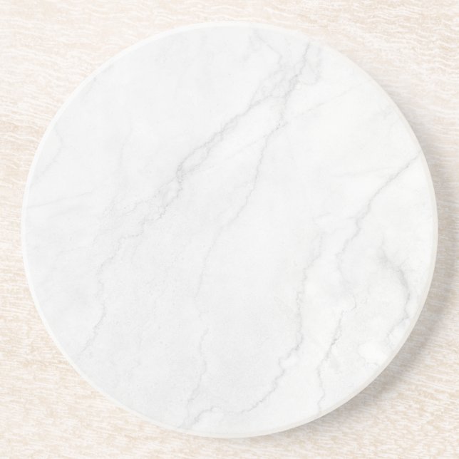 Moderne einfache weiße Marmor-Rustico-Untersetzer  Getränkeuntersetzer (Vorne)