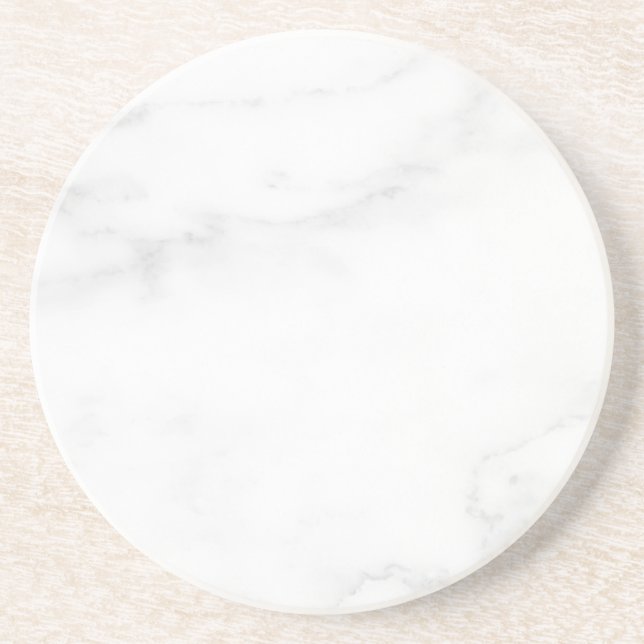 Moderne einfache weiße Marmor-Rustico-Untersetzer  Getränkeuntersetzer (Vorne)