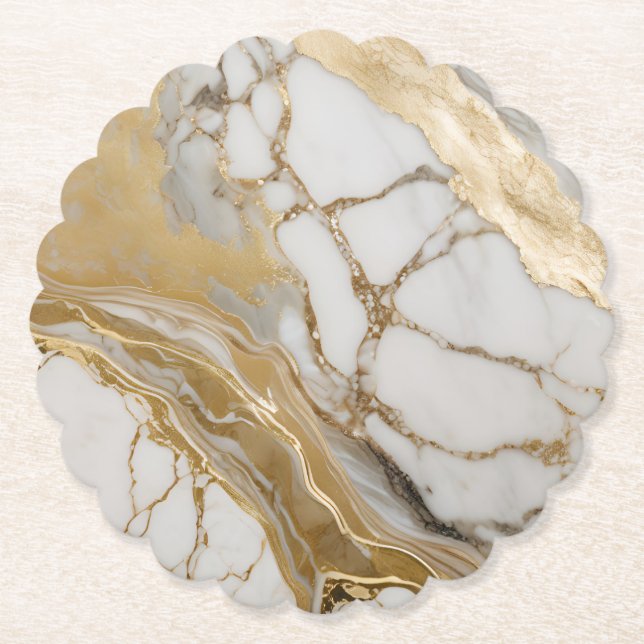 Moderne einfache weiße Marmor-Rustico-Untersetzer  Untersetzer (Vorderseite)